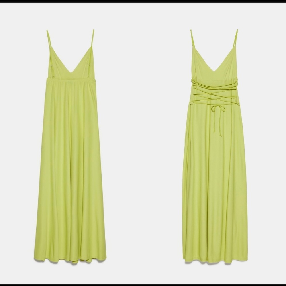 LONG DRESS WITH DRAWSTRING DRESS - Picture 3 of 14